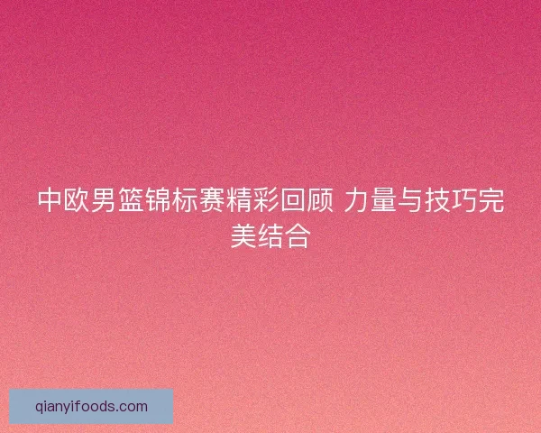 中欧男篮锦标赛精彩回顾 力量与技巧完美结合