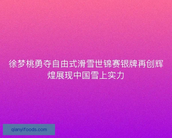 徐梦桃勇夺自由式滑雪世锦赛银牌再创辉煌展现中国雪上实力